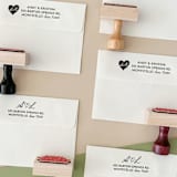 "Cozy Heart Address Stamp | Romantic Love Return Address Stamper" - Address Stamps in multicolorassorted-colors by Alyssa Cook
