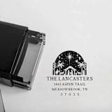 "Nativity Return Address Stamp for Holiday Cards | Self-Inking" - Address Stamps in black by Sara Luke