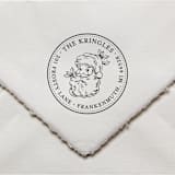 "Christmas Address Stamp with Vintage Santa - Self-inking" - Address Stamps in black by Sara Luke