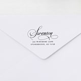 "Formal script Custom Address Stamp | Self Inking" - Address Stamps in black by Sara Luke