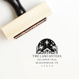 "Nativity Return Address Stamp for Christmas Cards | Wood Handle Stamp" - Address Stamps in multicolorassorted-colors by Sara Luke