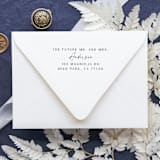 "Future Mr. & Mrs. Address Stamp | Self Inking Return Address Stamp" - Address Stamps in black by Samantha Malvey