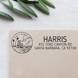 "Custom California Address Stamp | Self-Inking | Black Ink" - Address Stamps in black by Casey Harp