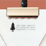 "Custom Return Address Stamp | Single Tree Design | Forest Themed Wedding" - Address Stamps in black by The Homebody Society