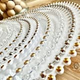 "Pearl Eternity Dinnerware Set  | 14K White" - Wedding Serving and Dining Accessories in white by Prêt-à-PartyNY