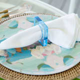 "Acrylic Napkin Rings, Set of 4" - Wedding Serving and Dining Accessories in blue by Laura Park