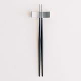"LUNA CHOPSTICKS // SET IN BLACK + SILVER" - Wedding Serving and Dining Accessories in black by borrowed BLU