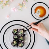 "LUNA CHOPSTICKS // SET IN BLACK + SILVER" - Wedding Serving and Dining Accessories in black by borrowed BLU