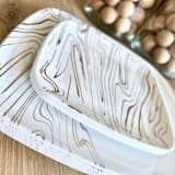 "Subtle Square Dinnerware Set | Wood & Wood" - Wedding Serving and Dining Accessories in white by Prêt-à-PartyNY