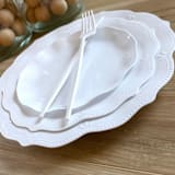 "Vineyard Estate Dinnerware Set | Old Barn" - Wedding Serving and Dining Accessories in white by Prêt-à-PartyNY