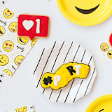 "Ink Frenchie Striped Small Plates - Set of 8" - Wedding Serving and Dining Accessories in black by Jollity and Co