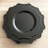 "Beaded Luxe Dinnerware Set | Midnight" - Wedding Serving and Dining Accessories in black by Prêt-à-PartyNY