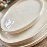 "Organic Dinnerware Set | Linen" - Wedding Serving and Dining Accessories in natural by Prêt-à-PartyNY