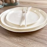 "Organic Dinnerware Set | Linen" - Wedding Serving and Dining Accessories in natural by Prêt-à-PartyNY