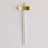 "LUNA CHOPSTICKS // SET IN WHITE + GOLD" - Wedding Serving and Dining Accessories in white by borrowed BLU