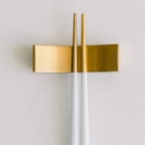 "LUNA CHOPSTICKS // SET IN WHITE + GOLD" - Wedding Serving and Dining Accessories in white by borrowed BLU