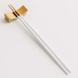 "LUNA CHOPSTICKS // SET IN WHITE + GOLD" - Wedding Serving and Dining Accessories in white by borrowed BLU