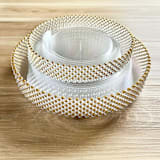 "Pearl Eternity Dinnerware Set | 14K Clear" - Wedding Serving and Dining Accessories in clear by Prêt-à-PartyNY