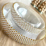 "Pearl Eternity Dinnerware Set | 14K Clear" - Wedding Serving and Dining Accessories in clear by Prêt-à-PartyNY