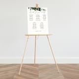 "Large Standing Easel" - Easel in Natural by Minted - With 18x24 Seating Chart