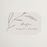 "Waldorf" - Wedding Favor Stickers in Taupe by Kelly Schmidt - Front