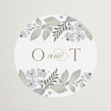 "Wild Flora" - Wedding Favor Stickers in Meadow by Kristen Smith - Front