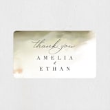 "Pastel Sky" - Wedding Favor Stickers in Moss by Hannah Williams - Front