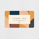 "Bold Blocks" - Wedding Favor Stickers in Sedona by Robert and Stella - Front