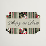 "holiday ribbon" - Wedding Favor Stickers in Ruby by Jackie Crawford - Front