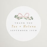 "Ribbonly Frame" - Wedding Favor Stickers in Blush by Itsy Belle Studio - Front