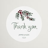"Holidays ink doodles" - Wedding Favor Stickers in Enchanted Holiday by Cass Loh - Front