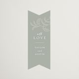 "Riviera" - Wedding Favor Stickers in Willow by Leia Matt - Front