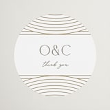 "Moderne" - Wedding Favor Stickers in Alabaster by Pixel and Hank - Front