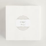 "Moderne" - Wedding Favor Stickers in Alabaster by Pixel and Hank - In use