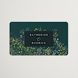 "By the Creek" - Wedding Favor Stickers in Emerald by Becky Nimoy - Front