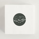 "Peaks" - Wedding Favor Stickers in Hunter by Sarah Brown - In use