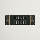 "Deco pattern" - Wedding Favor Stickers in Onyx by Ana de Sousa - Front