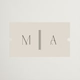 "Misha" - Wedding Favor Stickers in Latte by Kristie Kern - Front