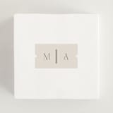 "Misha" - Wedding Favor Stickers in Latte by Kristie Kern - In use