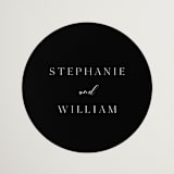 "Elegant Station" - Wedding Favor Stickers in Noir by Stacey Meacham - Front
