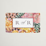 "Autumn flowers" - Wedding Favor Stickers in Amber by Alexandra Dzh - Front