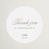 "Love" - Wedding Favor Stickers in Cloud by Shannon Chen of Four Wet Feet Studio - Front