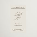 "Simple Art Nouveau" - Wedding Favor Stickers in Cream by Katie Zimpel - Front