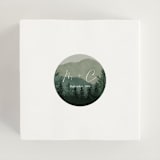 "The Forest" - Wedding Favor Stickers in Jade by Elly - In use