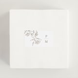 "Monogrammed" - Wedding Favor Stickers in Taupe by Chris Griffith - In use