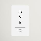 "Memo" - Wedding Favor Stickers in Charcoal by Blustery August - Front