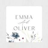 "Violet Cascade" - Wedding Favor Stickers in Violet by Nicoletta Savod - Front