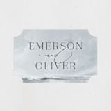 "Water's Edge" - Wedding Favor Stickers in Cloud by Nicoletta Savod - Front