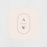"Everlasting" - Wedding Favor Stickers in Latte by Jennifer Postorino - Front