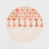 "Moroccan Jewel" - Wedding Favor Stickers in Sepia Sunset by Zhay Smith - Front
